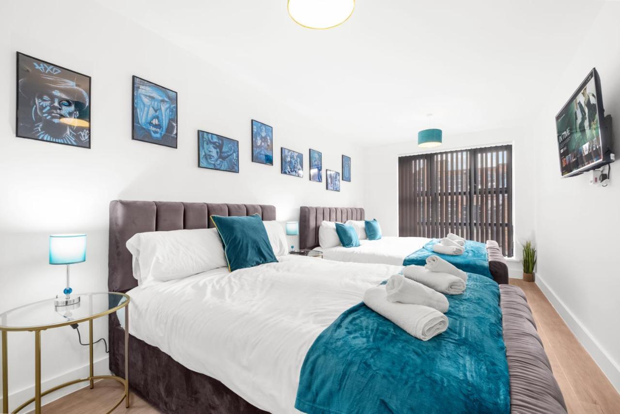 Ebra Stays - Choice Of 2 Or 3 Individual Beds - Luxury New Build Apartment ✪ City Centre, Digbeth ✓ Smart Tv'S & Large Corner Sofa - Birmingham Exterior foto